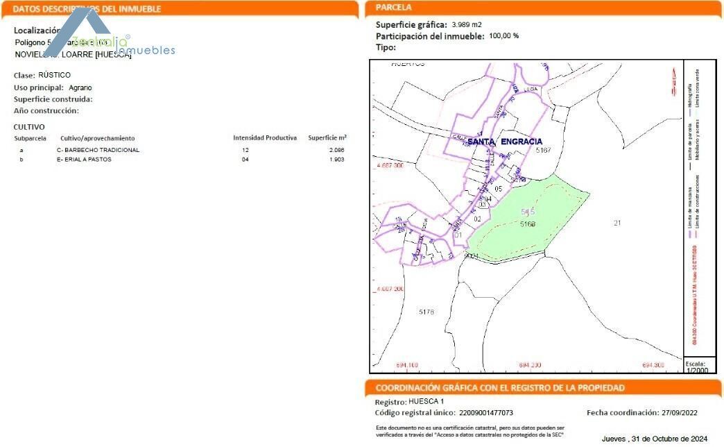 Santa Engracia de Loarre terreno urbano +terreno rústico en venta